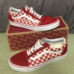 Red checkered vans